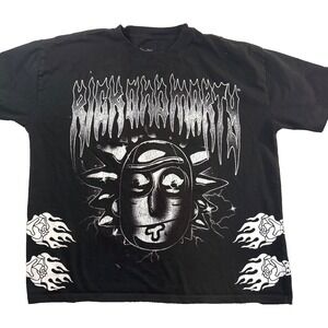 Civil Regime Rick And Morty TShirt Mens XL Black Roses From Concrete Streetwear